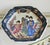 1950s Vintage Japanese Royal Satsuma Hand-Painted Vase & Octagonal Plate – Set of 2 For Sale - Image 5 of 18
