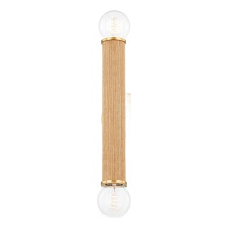 Mitzi Amabella 4.75 in. 2 Light Wall Sconce in Aged Brass Finish For Sale