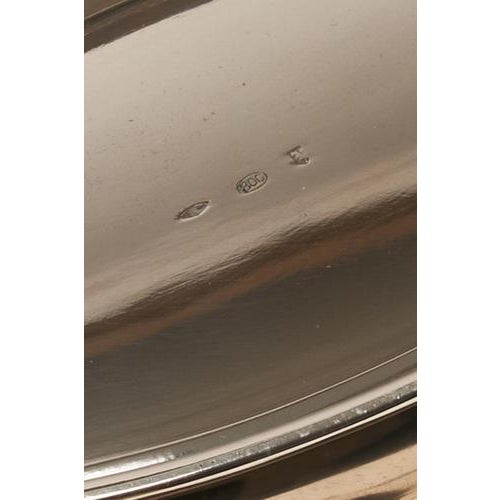 Embossed Silver Centerpiece Tray with Relief Decoration For Sale - Image 6 of 7