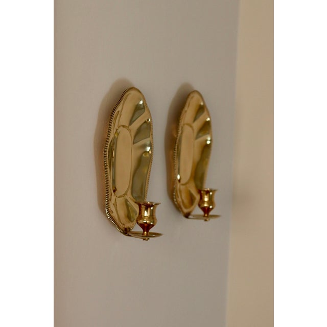 Mid-Century Swedish Brass Sconces, Set of 2 For Sale - Image 12 of 16