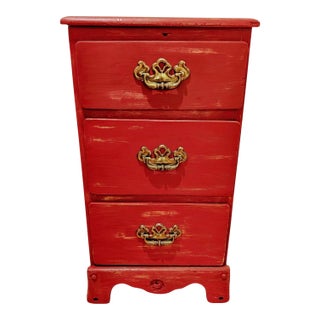 Vintage Distressed Shabby Chic Chest 3 Drawer Mid 20th Century For Sale