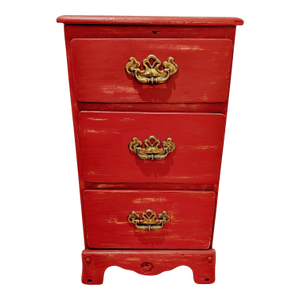 Vintage Distressed Shabby Chic Chest 3 Drawer Mid 20th Century
