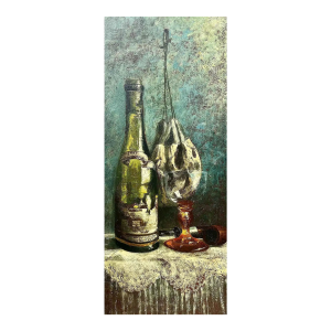 19th Century Still Life with Bottle, Glass, and Pipe