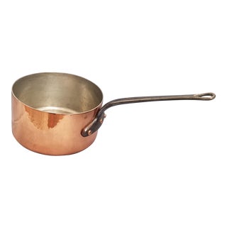 5 3/4 Qt. Mauviel Hammered Copper Saucepan For Sale