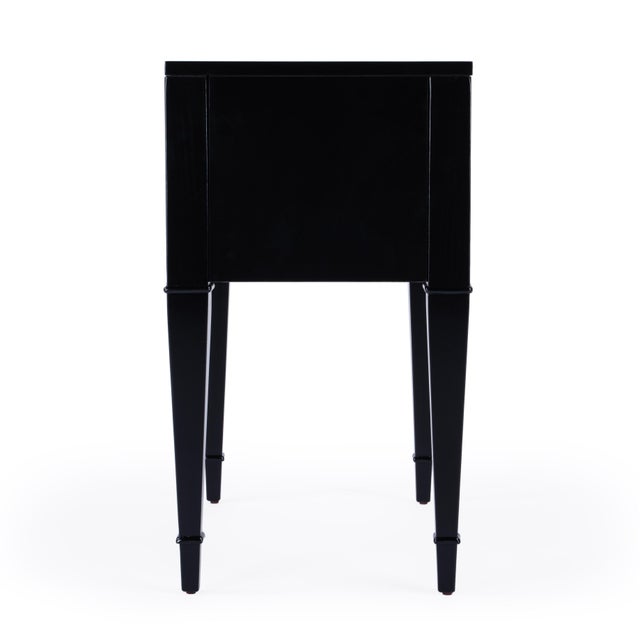 Kai 24 in. W Rectangular Wood 2 Drawer End Table, Black Licorice For Sale In Chicago - Image 6 of 9