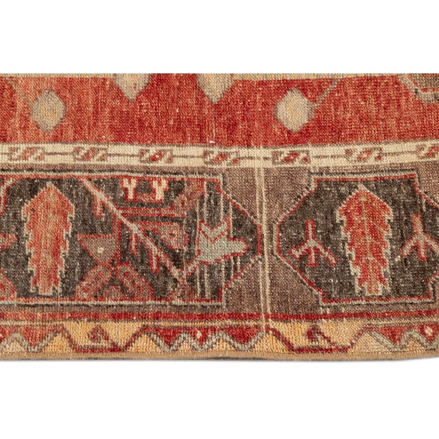 Textile Early 20th Century Antique Anatolian Wool Runner Rug For Sale - Image 7 of 11