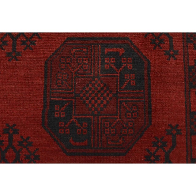 Turkmen Rug 8’3” X 10’8” Red Wool Vintage Tribal Hand-Knotted Oriental Carpet For Sale - Image 9 of 13