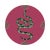2020s Thistle And Snake Pink Vegan Leather Round Pebble Placemat, Set of 4 For Sale - Image 5 of 5