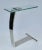 Metal C .1977- C1980's D. I. A..(Design Institute for America) Polished Nickel Over Steel & Glass Cigarette, Side/End or Accent Table For Sale - Image 7 of 12
