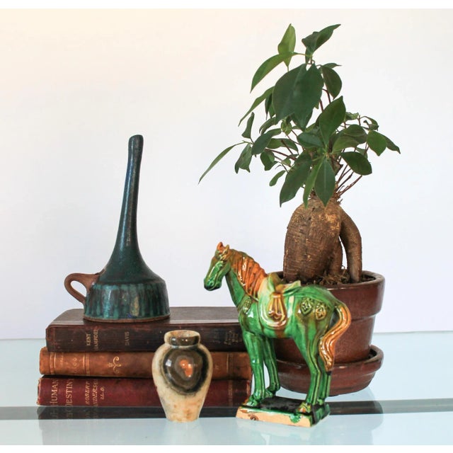 Vintage miniature polished stone bone vase. No makers mark. Minor age wear. No chips or cracks.