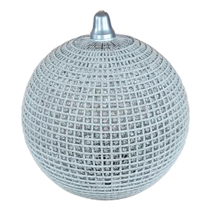 1970s Vintage Large 35" Wide Crystal Beaded Pendant Ball -Light Fixture