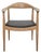 JH503 The Chair in Oak and Black Leather by Hans Wegner, 1960s For Sale