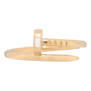Cartier Just Ankle Nail Ring Syz313 18k Yellow Gold Au750 Authentic Certificate, Size 3 For Sale