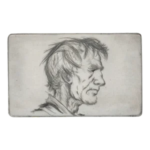 1930s Portrait Etching of a Man