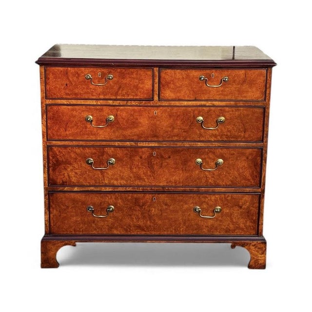 Georgian Walnut Chest Of Drawers. So obviously being an antique has signs of use and wear, all drawers open smoothly, for...