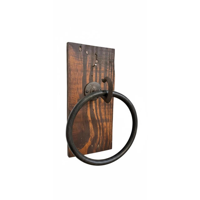 Dark Green Vintage Railroad Lantern Wall Sconce on Rustic Wood Mounts (Pair) For Sale - Image 8 of 10