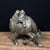 Metal Vintage Solid Bronze Figurine of a Boy and Water Buffalo For Sale - Image 7 of 7