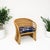 1980s Vintage Woven Rattan Wicker Barrel Chair For Sale - Image 10 of 11