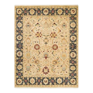 Vintage Moroccan Hand Knotted Wool Area Rug, Sand - 7'10" X 10'3"