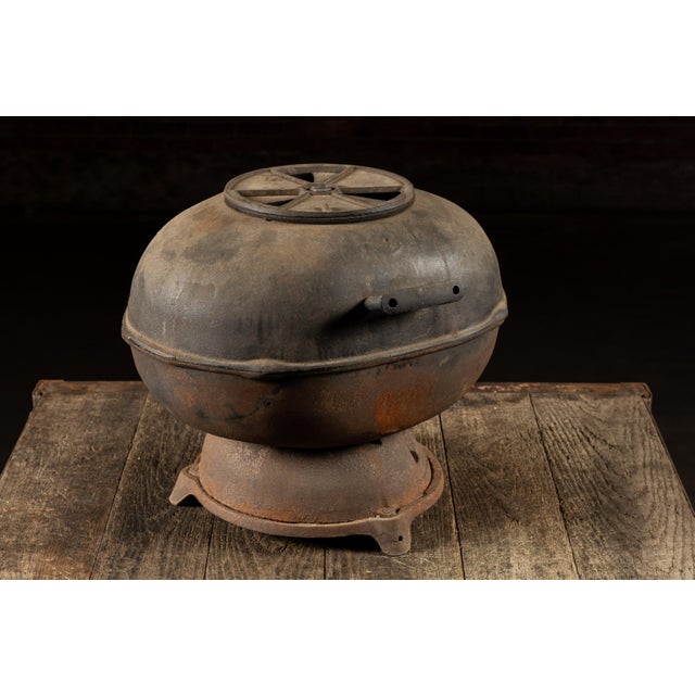 Metal Vintage Cast Iron "Cue-Grill" by Atlanta Stove Works For Sale - Image 7 of 9