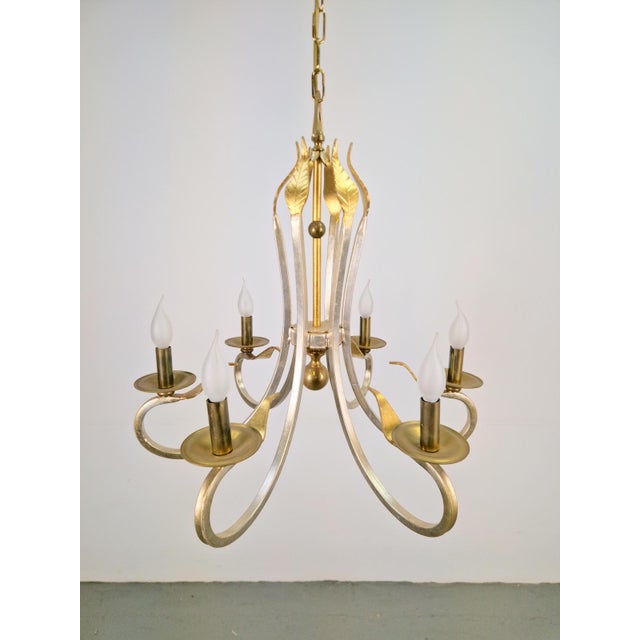 Chandelier from Solari SRL Florence, Italy, 1980s For Sale - Image 3 of 18
