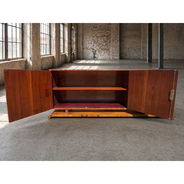 Wood Art Deco Walnut Sideboard, 1940s, Central Europe For Sale - Image 7 of 14