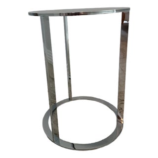 Small Chrome Plated Steel Side Table MaxAlto for B&b Italia For Sale
