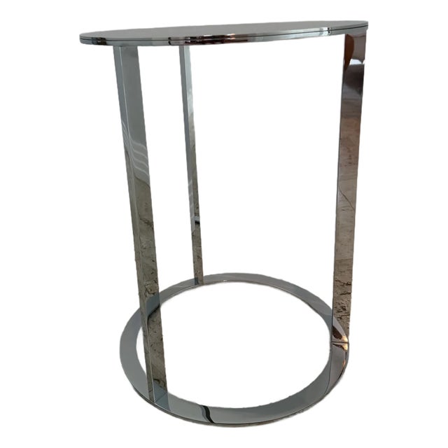 Small Chrome Plated Steel Side Table MaxAlto for B&b Italia For Sale