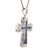 1.2 Carat Sapphire and Diamond Pave Cluster Cross Pendant White Gold Necklace For Sale In Miami - Image 6 of 7