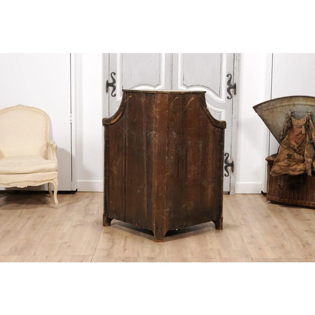 18th Century Gustavian Period Swedish Painted Corner Buffet with Reeded Doors For Sale - Image 11 of 12