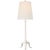 Traditional AERIN by Visual Comfort Signature Mathilde 27" Table Lamp in Plaster White with Linen Shade For Sale - Image 3 of 3
