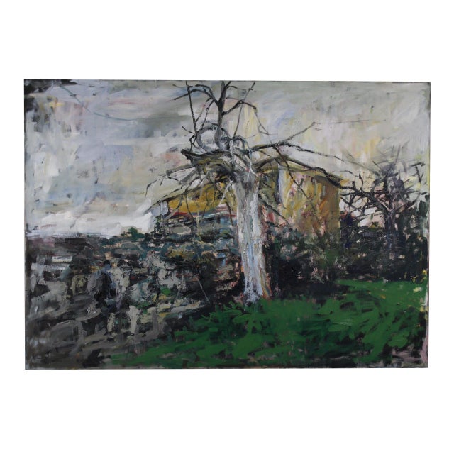 Eugeniusz Wisniewski (* 1959 Namslau, Poland), "Landscape", oil on canvas, signed, framed 144 x 105.5 cm