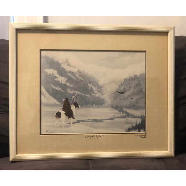 Marguerite Fields "Valley of Eagles" Signed & Numbered Lithograph 403/500 (1987) For Sale - Image 12 of 12