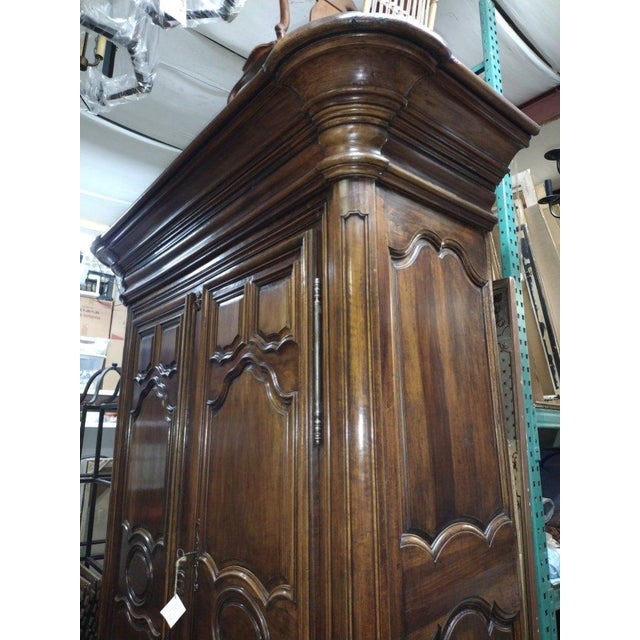 French 18th Century Louis XIV Walnut Armoire For Sale - Image 3 of 13