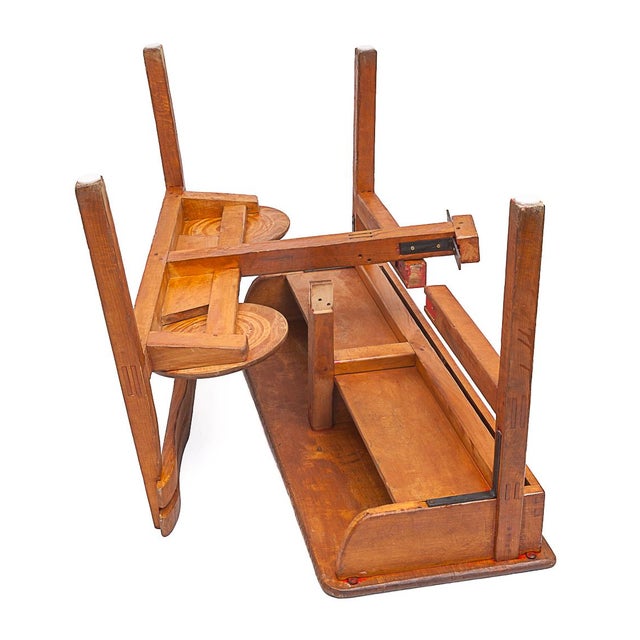 Wood Vintage School Desk, 1950s For Sale - Image 7 of 14