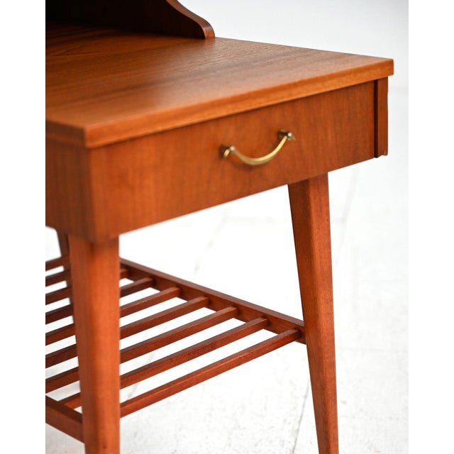 Wood Swedish Mahogany Bedside Tables, 1950s, Set of 2 For Sale - Image 7 of 11