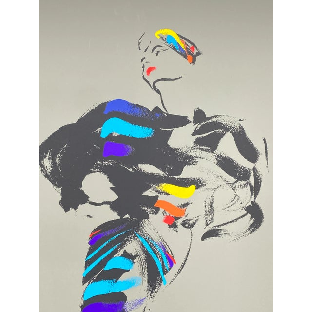 Black Dress Poster by Michel Canetti, 1980s For Sale - Image 7 of 13