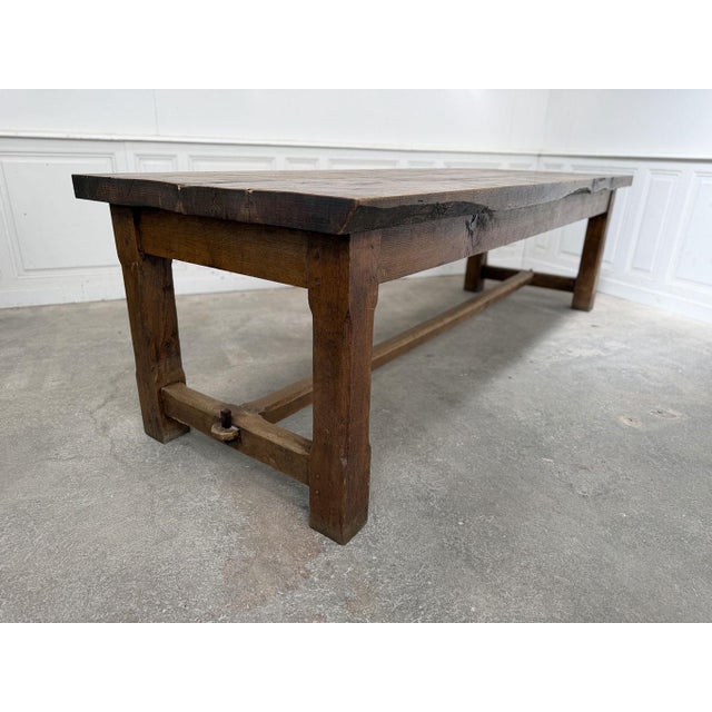 Farmhouse Table in Oak, 1950s For Sale - Image 3 of 12