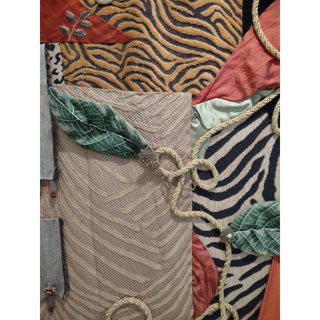 Textile Vintage Mixed-Media Textile Tapestry "Midnight in the Garden of Scheherazade" — Large Format, One of a Kind For Sale - Image 7 of 12