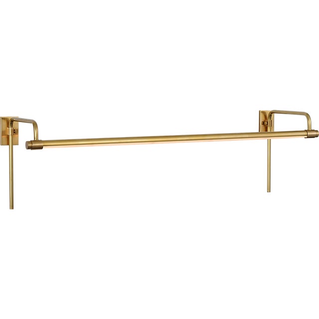 Thomas O'Brien for Visual Comfort Signature Kidd 30" Frame Mount Picture Light in Hand-Rubbed Antique Brass For Sale