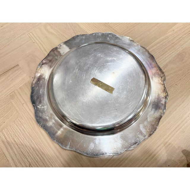 Vintage Paul N Lackritz Silverplate Serving Tray For Sale - Image 4 of 5