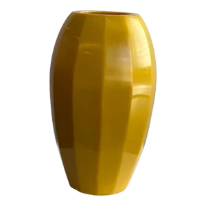 Robert Kuo Imperial Yellow 12-Facet Peking Vase Signed by Robert Kuo
