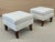 Mid-Century Modern American Designer Tufted Ottomans, Stools, Walnut, Bouclé For Sale - Image 13 of 13