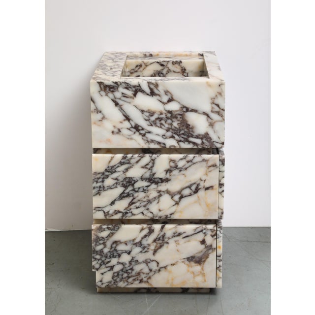 Calacatta Viola Marble Vanity With Drawers & Integrated Sink For Sale - Image 15 of 15