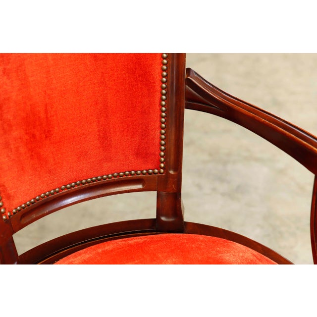 Red Dining Chairs, Set of 6 For Sale - Image 3 of 8