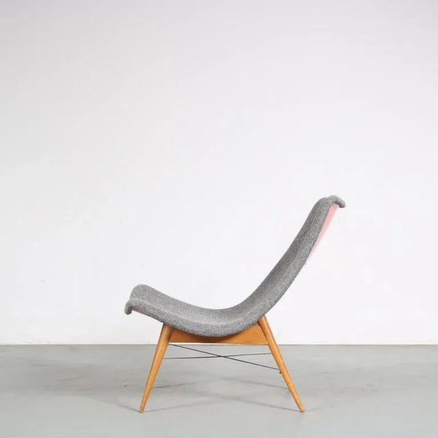 Lounge Chair by Miroslav Navratil for Cesky Furniture, Czech, 1959 For Sale - Image 3 of 13
