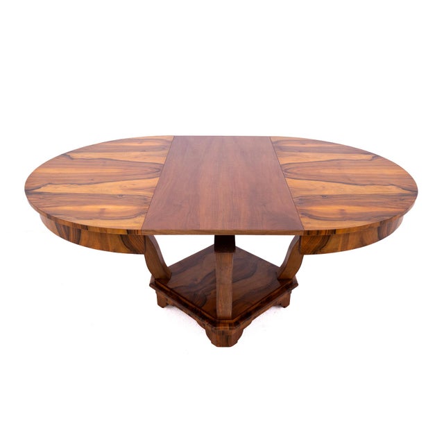Art Deco Table with Round Top, Poland, 1930s For Sale - Image 6 of 12