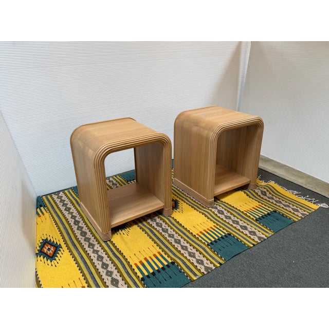 Häti Home Waterfall Oak Nightstands, Pair For Sale - Image 14 of 14