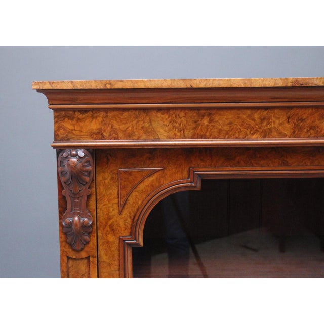 19th Century Burr Walnut Cabinet, 1860s For Sale - Image 3 of 9