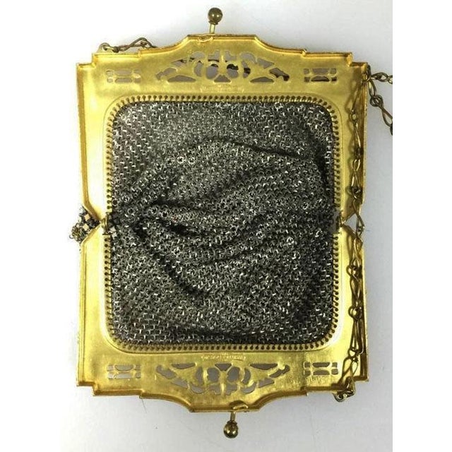 2020s Whiting & Davis Mesh Purse Gold-Tone Engraved Frame - Art Deco Flapper Era For Sale - Image 5 of 5